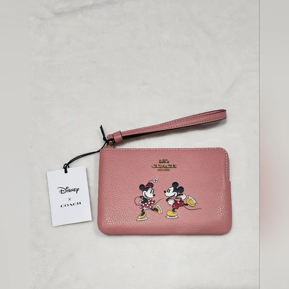 Disney X Coach Corner Zip Wristlet With Ice Skate Motif - Picture 4 of 7